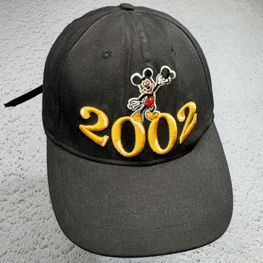 Vintage Disney Mickey Mouse Hat Cap Strap Back Mens 2002 Walt‎ Disney World 00s
